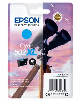 Epson 502XL Cyan Bl&aelig;k C13T02W24020