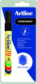 Marker Artline 70 sort 1-Blister