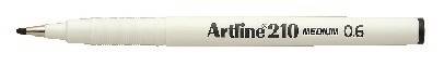 Fineliner Artline 210 M 0.6 sort