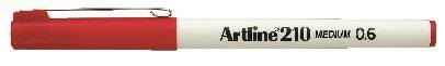 Fineliner Artline 210 M 0.6 rød