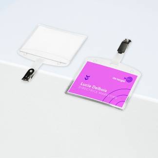 Navneskilteholder m/klips 60x90mm (25)