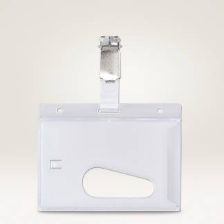 Kortholder t/1 ID-kort m/klips 54x85mm (25)