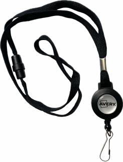 Nøglesnore m/yoyo-hjul sort (10)