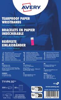 Festivalarmbånd Tyvek pink (500)