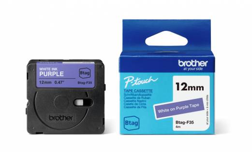  BTAG / 12mm / White Text / Purple Tape