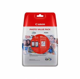 Canon PG 545 XL/CL-546XL Photo Value Pack Sort Farve (cyan, magenta, gul) 100 x 150 mm 50ark Bl&aelig;k/papirs&aelig;t 8286B006