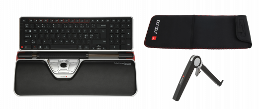 Contour Design RollerMouse Red Plus WL Travel Kit Tastatur Tr&aring;dl&oslash;s