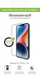 eco-shield - iPhone 13/13Pro/14, Black edge