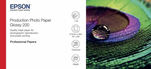 24'' Production Photo Paper Glossy 200g 30m
