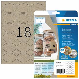 Herma etiket Silphie oval 63,5x42,3 kraftpapir (360)