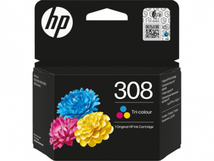 HP 308 Tri-Color Original Ink Cartridge