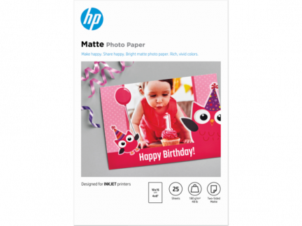 10x15 Photo paper mat 180g, 25 sheets
