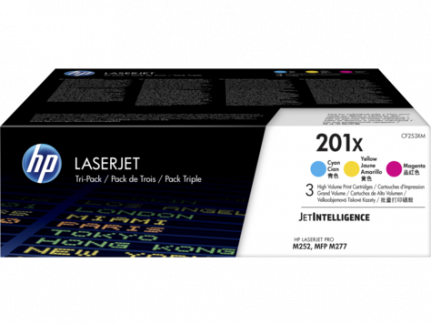 Color LaserJet 201X toner 3-pack (Cyan/Magenta/Yellow)