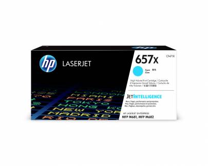 Color Laserjet 657X cyan toner