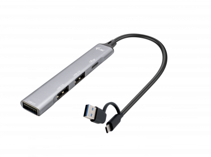 USB-A/USB-C Metal HUB 1x USB-C 3.1+3x USB 2.0