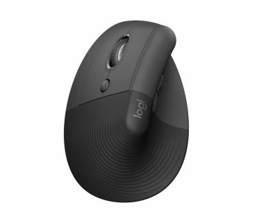 Logitech Lift Left Vertical Ergonomic Mouse, Graphite Black