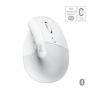 Lift for Mac Vertical Ergonomic Mouse, Off-White/Pale Grey