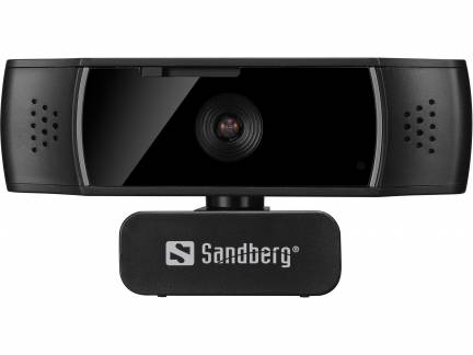 Sandberg USB Webcam Autofocus DualMic, Black