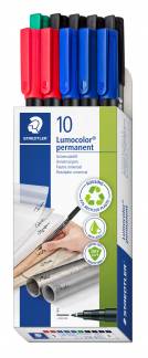 Marker Lumocolor perm 0,6mm ass (10)
