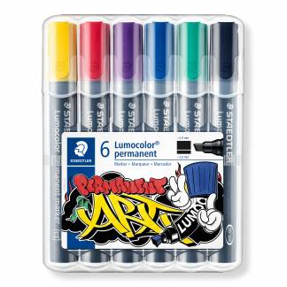 Marker Lumocolor Perm skrå 2-5mm ass (6)