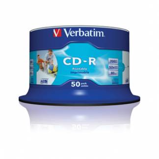 CD-R Wide Print. 52X No ID spindel (50)