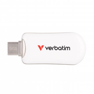 VERBATIM Plectra USB-C Flash Drive White 64GB
