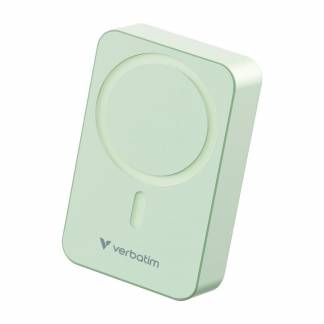 VERBATIM Power Bank Magnet Wireless Charging 20000Mah Green