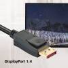 TECHly 20 pin DisplayPort han haspet -> 20 pin DisplayPort han haspet 2 m Sort