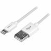 StarTech.com 1m (3ft) White Apple 8-pin Lightning Connector to USB Cable for iPhone / iPod / iPad - Charge and Sync Cable - 1 meter (USBLT1MW) Lightning-kabel 1m