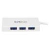 StarTech.com 4 Port USB 3.0 Hub - Multi Port USB Hub w/ Built-in Cable - Powered USB 3.0 Extender for Your Laptop - White (ST4300MINU3W) Hub 4 porte USB