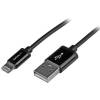 StarTech.com 1m (3ft) Black Apple 8-pin Lightning Connector to USB Cable for iPhone / iPod / iPad - Charge and Sync Cable - 1 meter (USBLT1MB) Lightning-kabel 1m