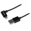 StarTech.com 2m 6ft Angled Black Apple 8-pin Lightning to USB Cable for iPhone iPod iPad - Angled Lightning Cable - Charge & Sync - 2 m (USBLT2MBR) Lightning-kabel 2m