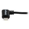 StarTech.com 2m 6ft Angled Black Apple 8-pin Lightning to USB Cable for iPhone iPod iPad - Angled Lightning Cable - Charge & Sync - 2 m (USBLT2MBR) Lightning-kabel 2m