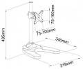TECHly DESK 100 Stativ LCD display 13-27