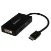 StarTech.com 3 in 1 DisplayPort Multi Video Adapter Converter - 1080p DP Laptop to HDMI VGA or DVI Monitor or Projector Display (DP2VGDVHD) Video transformer