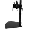 StarTech.com Dual Monitor Mount - Supports Monitors 12 to 24 - Adjustable - VESA Monitor Stand for Desk - Low Profile Base - Horizontal - Black (ARMBARDUO) Stativ LCD display 24