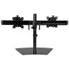 StarTech.com Dual Monitor Mount - Supports Monitors 12 to 24 - Adjustable - VESA Monitor Stand for Desk - Low Profile Base - Horizontal - Black (ARMBARDUO) Stativ LCD display 24