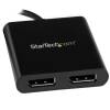 StarTech.com Adapter 24 pin USB-C han (input) -> 2 x 20 pin DisplayPort hun (output) 38.6 m Sort