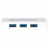 Manhattan USB-A 3-Port Hub   Adapter, 3x USB-A Ports, 5 Gbps (USB 3.2 Gen1 aka USB 3.0), 1x   Mbps network, RJ45, SuperSpeed USB, White, Three Year Warranty, Blister Hub 3 porte USB