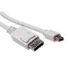 MicroConnect 20 pin DisplayPort han haspet -> Mini DisplayPort han lige 5 m Hvid