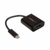 StarTech.com Adapter 24 pin USB-C han (input) -> 20 pin DisplayPort hun (output) 14 cm Sort