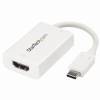 StarTech.com USB C to HDMI 2.0 Adapter Power Delivery, 4K 60Hz USB Type-C to HDMI Display/Monitor Video Converter, 60W PD Pass-Through Charging Port, Thunderbolt 3 Compatible, White - USB-C Display Adapter (CDP2HDUCPW) Ekstern videoadapter