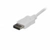 StarTech.com 24 pin USB-C han (input) -> 20 pin DisplayPort han (output) 1.8 m Hvid