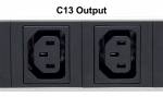 Intellinet 19 1U Rackmount 8-Output C13 Power Distribution Unit (PDU), With Removable Power Cable and Rear C14 Input (Euro 2-pin plug) Strømfordelingsenhed 8-stik Sort 2m