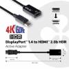 Club 3D DisplayPort til HDMI 2.0a HDR 4K60Hz