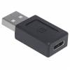 Manhattan USB 2.0/ USB 3.1 USB-C adapter Sort