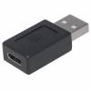 Manhattan USB 2.0/ USB 3.1 USB-C adapter Sort