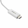 StarTech.com 6ft (2m) USB C to HDMI Cable, 4K 60Hz USB Type C to HDMI 2.0 Video Adapter Cable, Thunderbolt 3 Compatible, Laptop to HDMI Monitor/Display, DP 1.2 Alt Mode HBR2 Cable, White - 4K USB-C Video Cable (CDP2HD2MWNL) Ekstern videoadapter