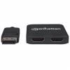 Manhattan Videoadapter DisplayPort / HDMI / USB Sort