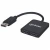 Manhattan Videoadapter DisplayPort / HDMI / USB Sort